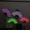 Halloween Carnival Party Lighting Supplies 10Inches Led Neon Light Rave Fan Folding Luminous Fan Glowing In The Party