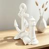 DIY Nautical Anchor & Lighthouse Statue 3D printing Figurine for Beach Themed Home & Office Painting Coastal Home Decor Ornament