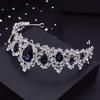 Purple Crystal Wedding Crown for Queen Bridal Headdress Fashion Tiaras Hairwear Girls Prom Head Ornaments Jewelry