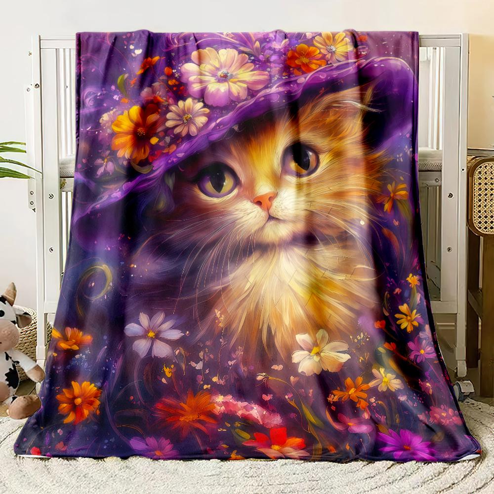 Anime Cute Cartoon Flannel Thin Blanket Bedroom Blanket, Iving Room,sofa Blanket,student Office Nap,camping Trip,children's Gift