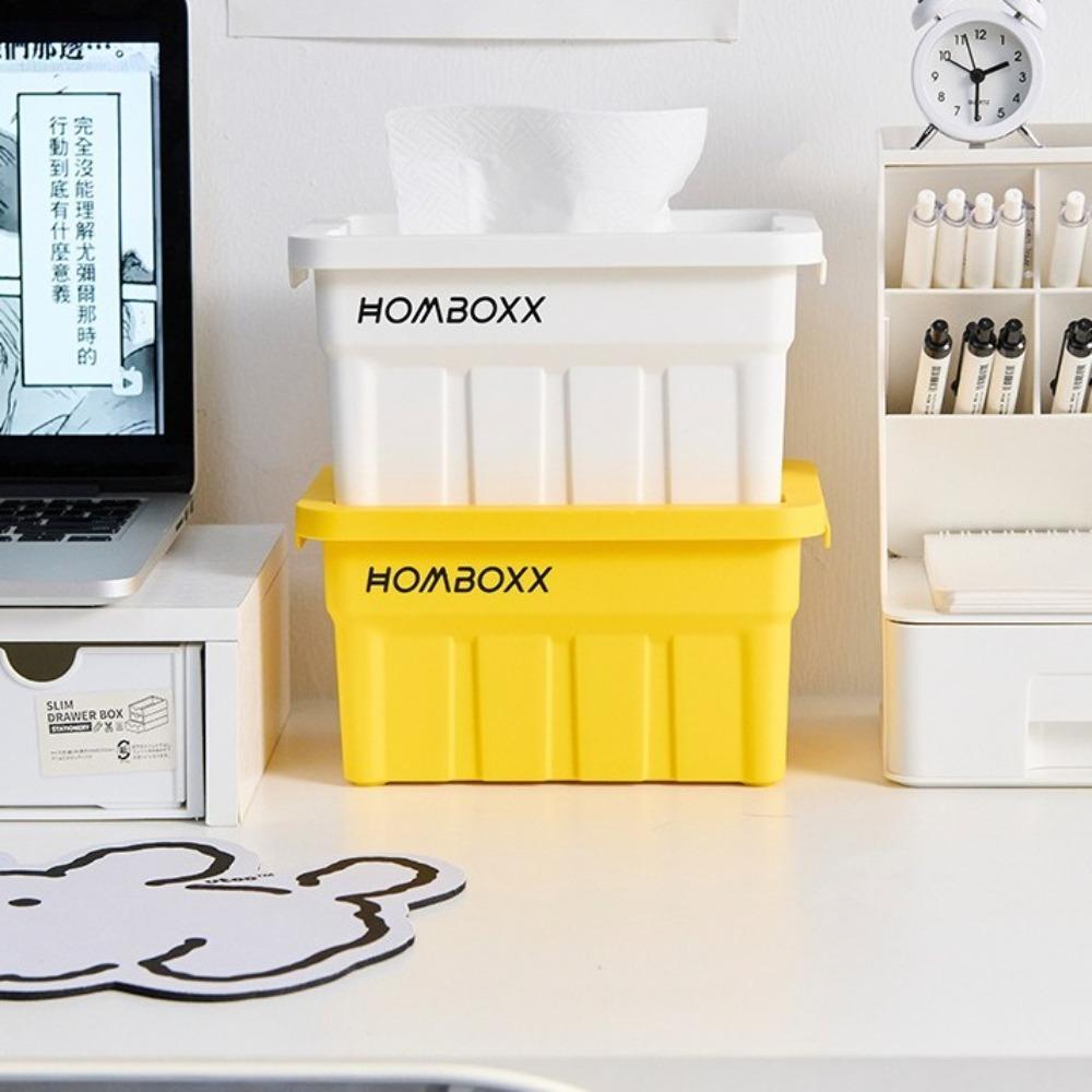 Plastic Lifting Drawer Box Industrial Style Napkin Extraction Box Tissue Storage Boxes  Desktop