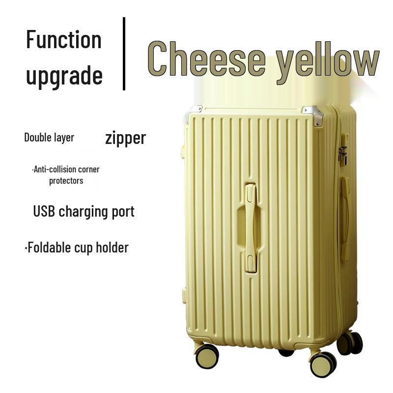 Xiao Yan 28-inch Spinner Luggage with USB, Cup Holder & Anti-Collision Corners 28 inch