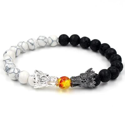 Einfache Vulkan Weiß Türkis Naturstein Perlen Armbänder Für Frauen Dame Wasserhahn Mehrere Stile Männliche Handgelenk Handwear Schmuck