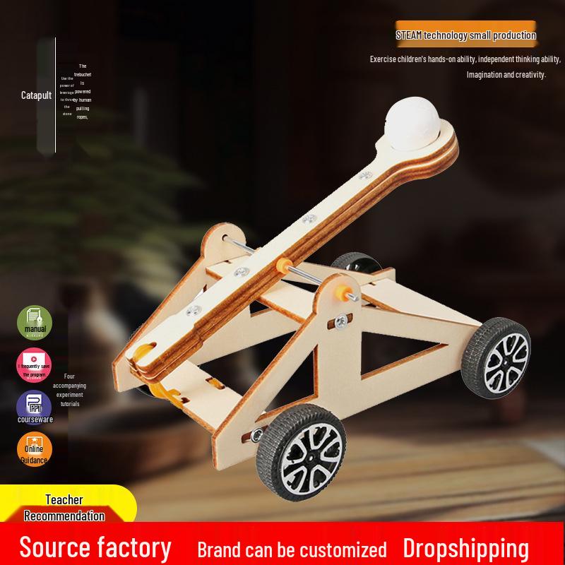 DIY Trebuchet Science Experiment Kit for Kindergarten - Handmade Educational Toy