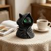 Cat Decor Figurines 3D Printed Cat Sculpture Decoration Hooded Cloak Mystical Cat Statue Gothic Cat Ornaments Halloween Decor