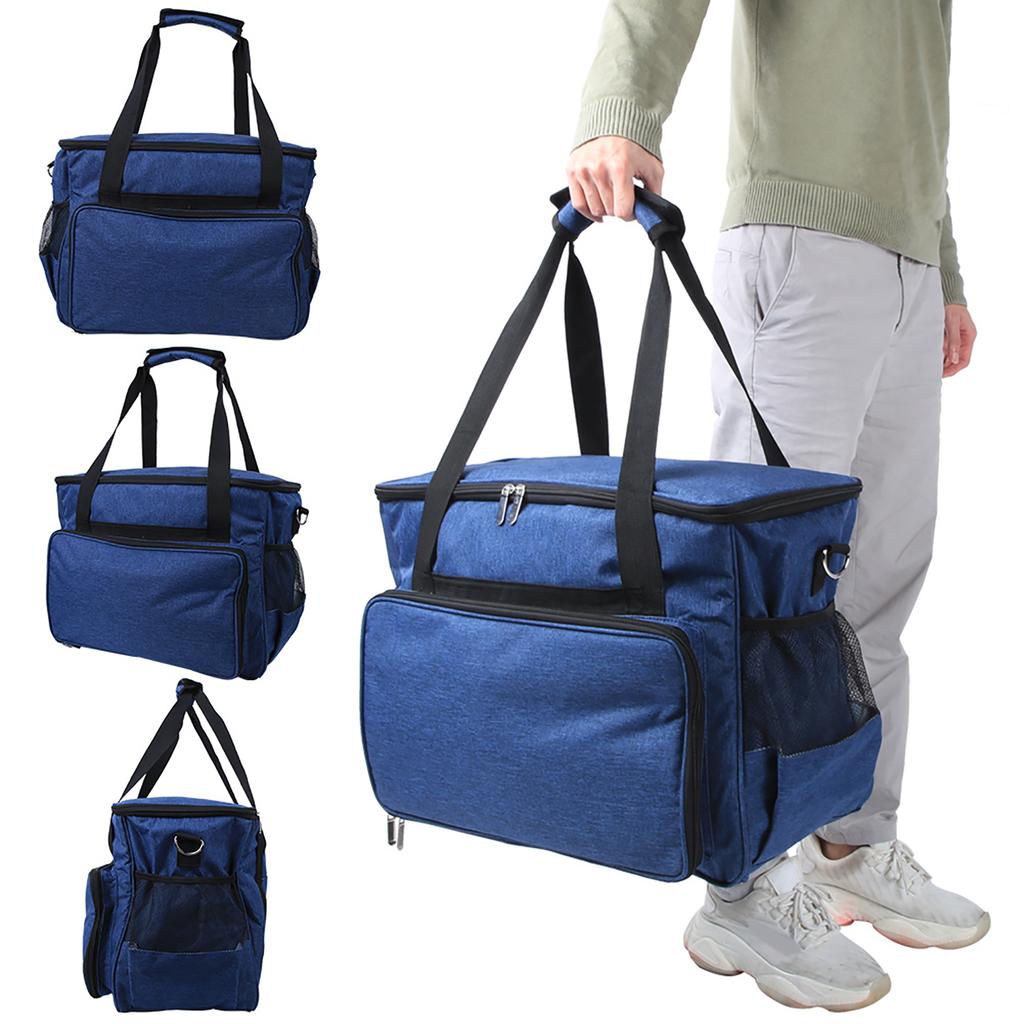 Knitting Storage Bag 600D Oxford Cloth Knitting Needles Crochet Hook Yarn Wool OrganizerBlue