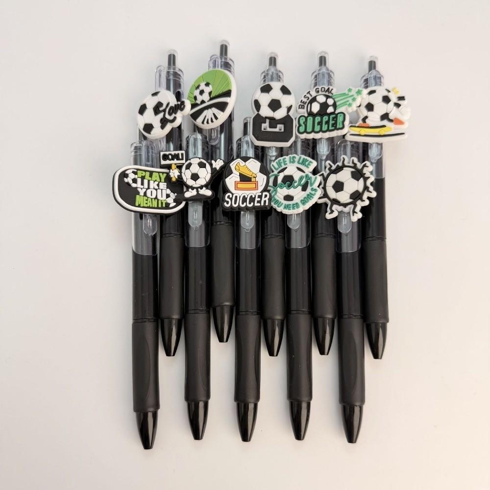 10pcs Random Patterns Football Style Pens Creative Gel Pen Soccer Themed Pens Students