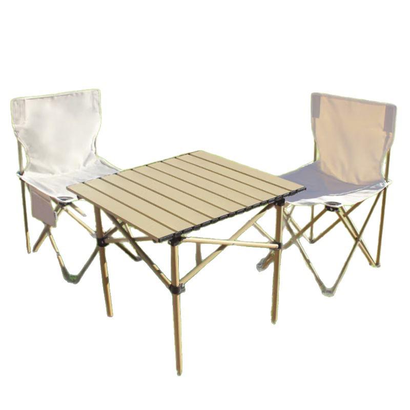Portable Folding Outdoor Camping Table and Chairs for Fishing, Self-Driving Tours, and Picnics