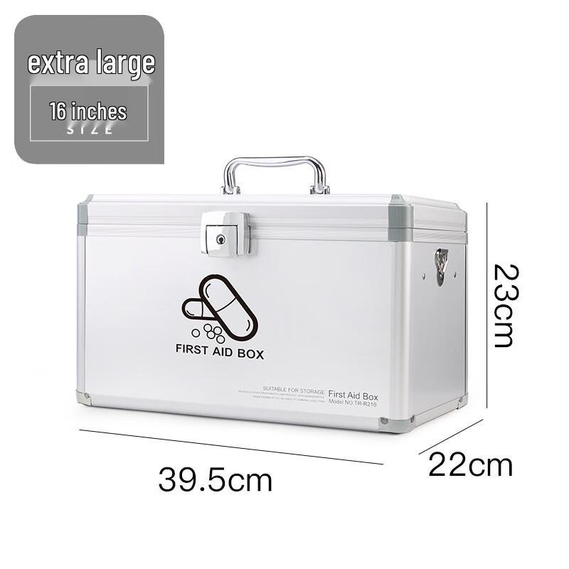 GOWKE Aluminum Alloy Home Emergency Medicine Storage Box