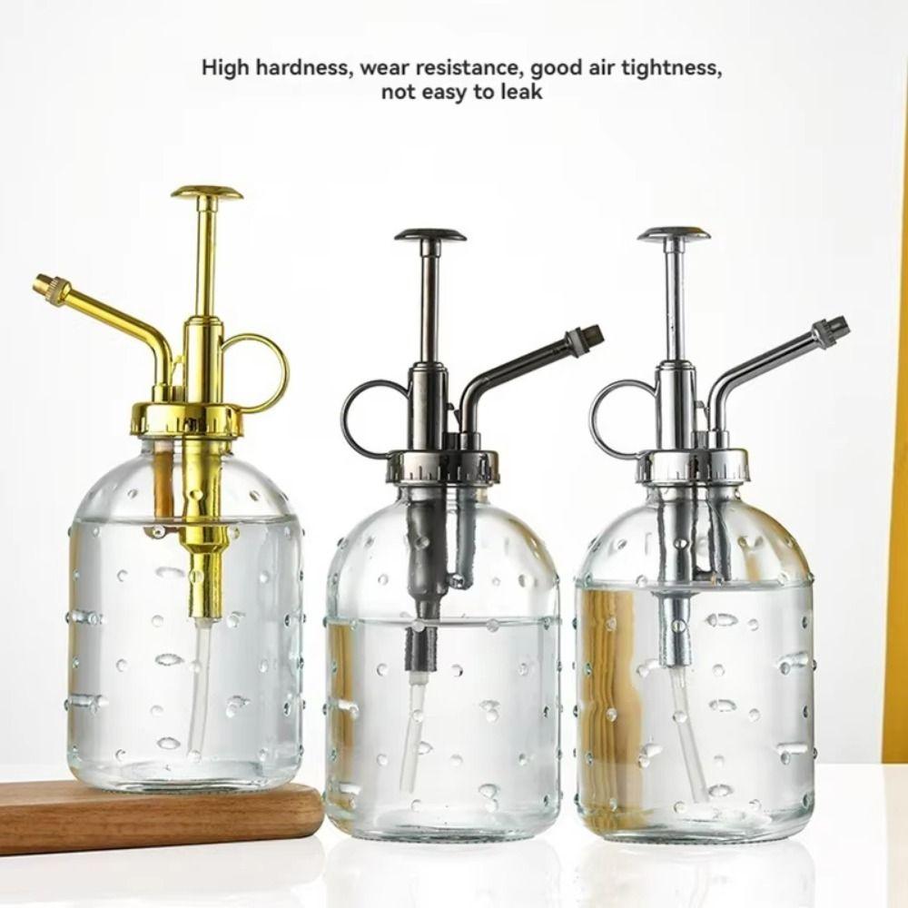 Hand Pressure Garden Watering Can Push-type Clear Flower Sprayer Glass Spray Bottle  Household