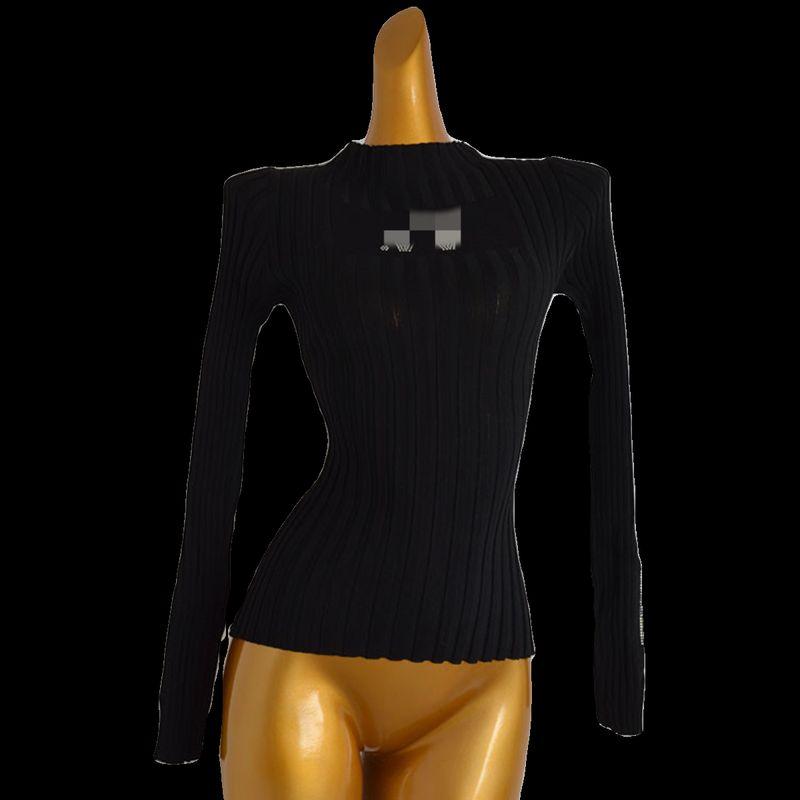 French Style Half Turtleneck Pullover Rhinestone Long Sleeves Bottoming Shirt Women's Clothing Spring & Fall New Arrival Silm Slimming Sweater Tops