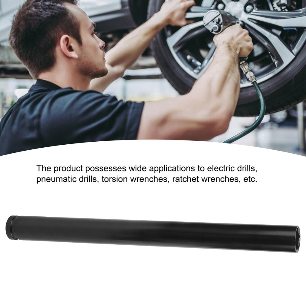 Extended Hex Socket Black PhosphateCoated Carbon Steel Electronic 300mm for Electric Drills(19mm )