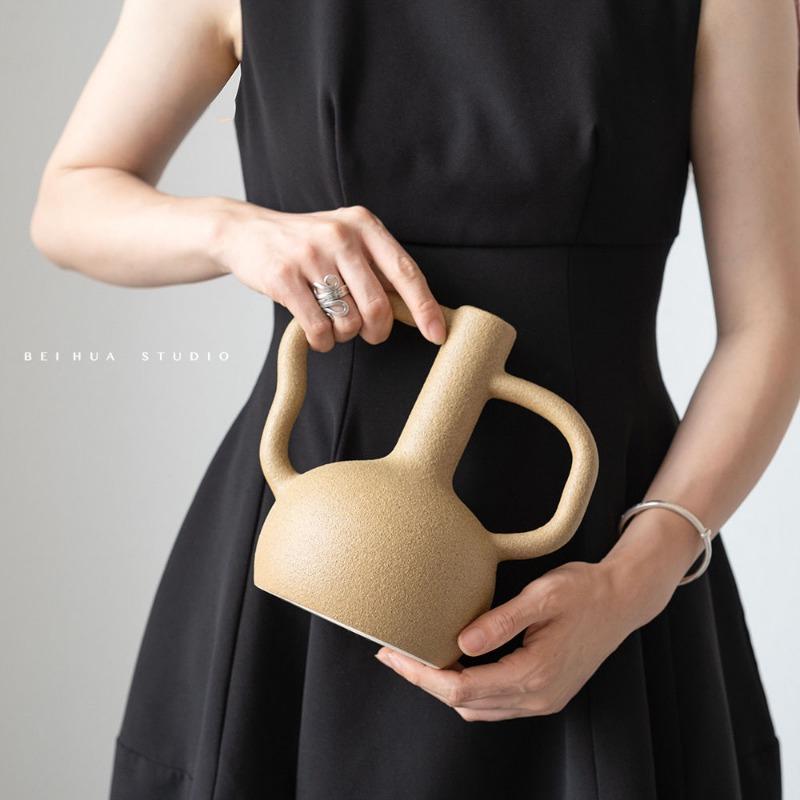 Creative Amphora Special-shaped Vase Living Room Dining Table Decoration Simple Art Cutout Ceramic Vase Flower Home Decoration