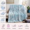 Cyan Dragon Spiral Flannel Blanket Warm Soft Halloween Christmas Couch Warm Cozy Decorative Decor Gift for All Season