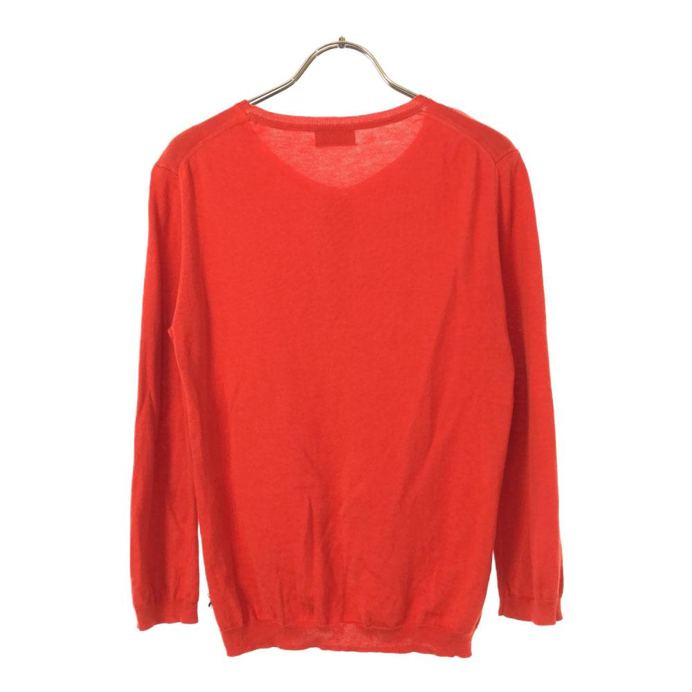 Paul Smith BLACK Long sleeve cotton knit cardigan M Red Women Used