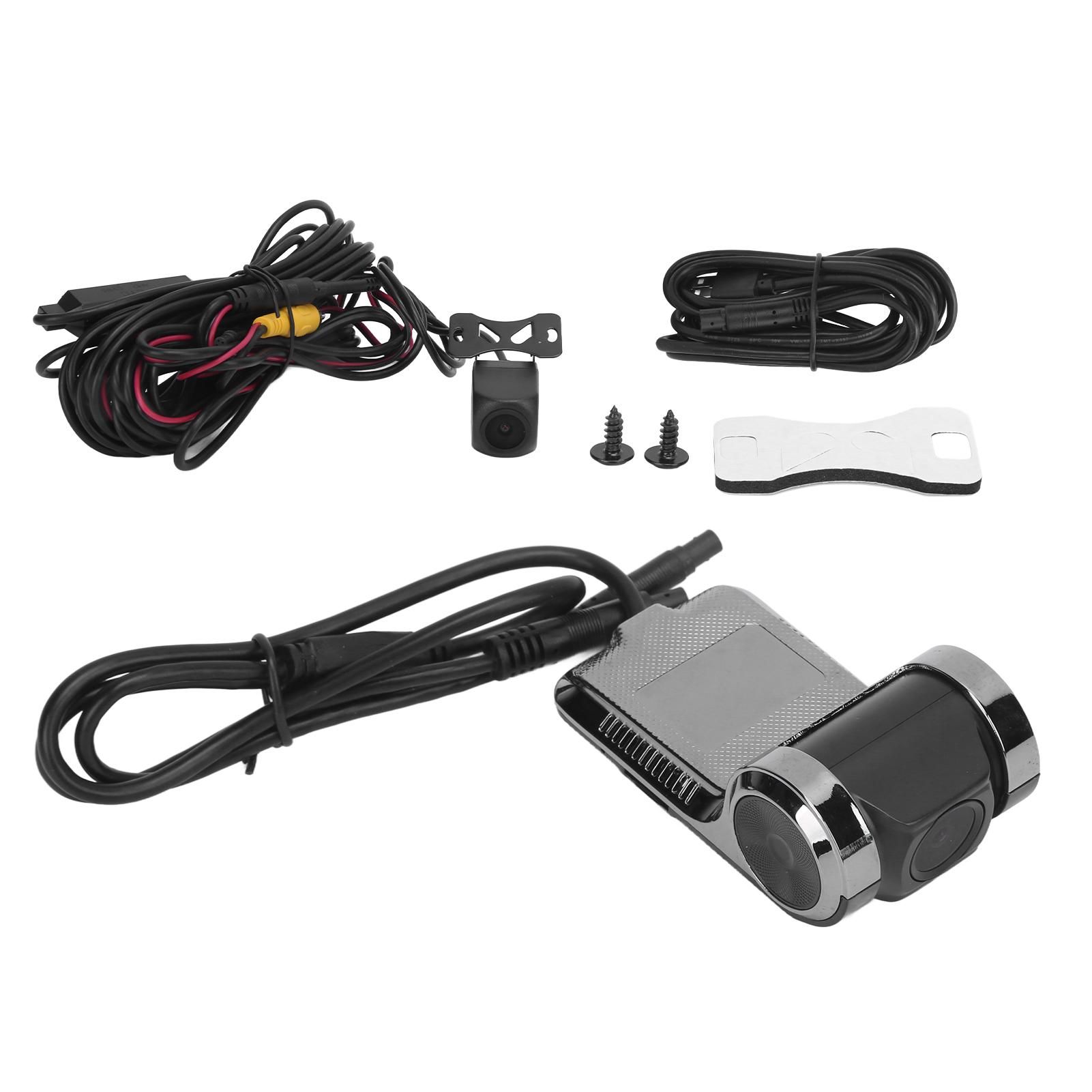 

Автомобильный USB видеорегистратор HD Регистратор вождения DVR ADAS Передняя Задняя Двойные линзы Обнаружение движения Универсальный для навигации Android