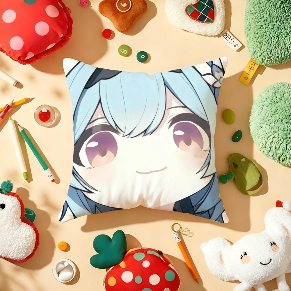 Anime Game Honkai Impact Cute Pillow Case Plush Fabric Soft DoubleSided Printed Sofa Warm Winter Home Gift Cushion Cover