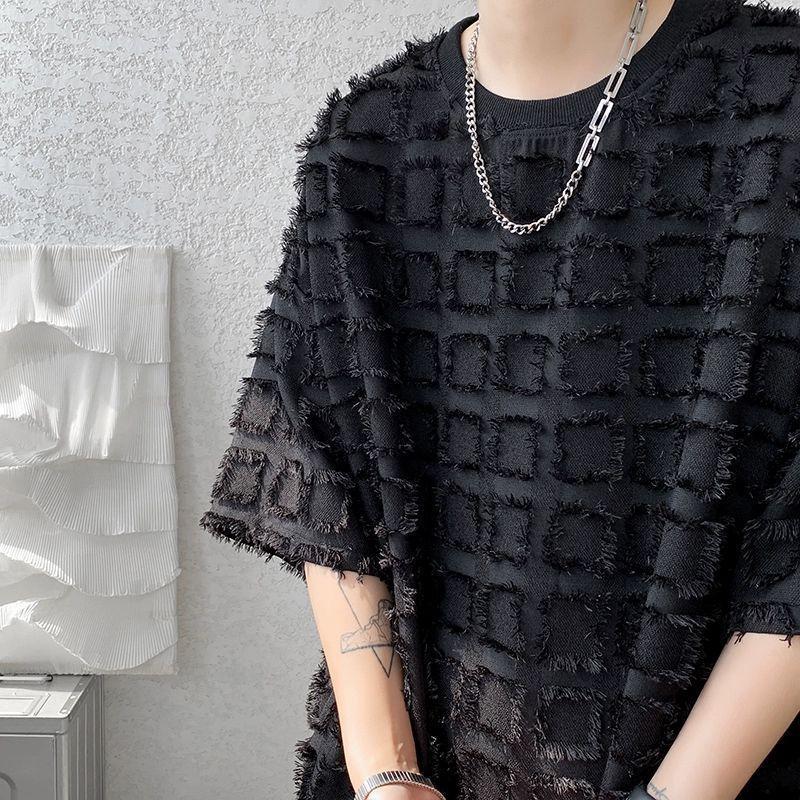 Men Half Sleeved Summer Korean T-Shirt High Quality Loose Basic Shirt Casual Top Tees Tshirts Heiveywweight Shirts