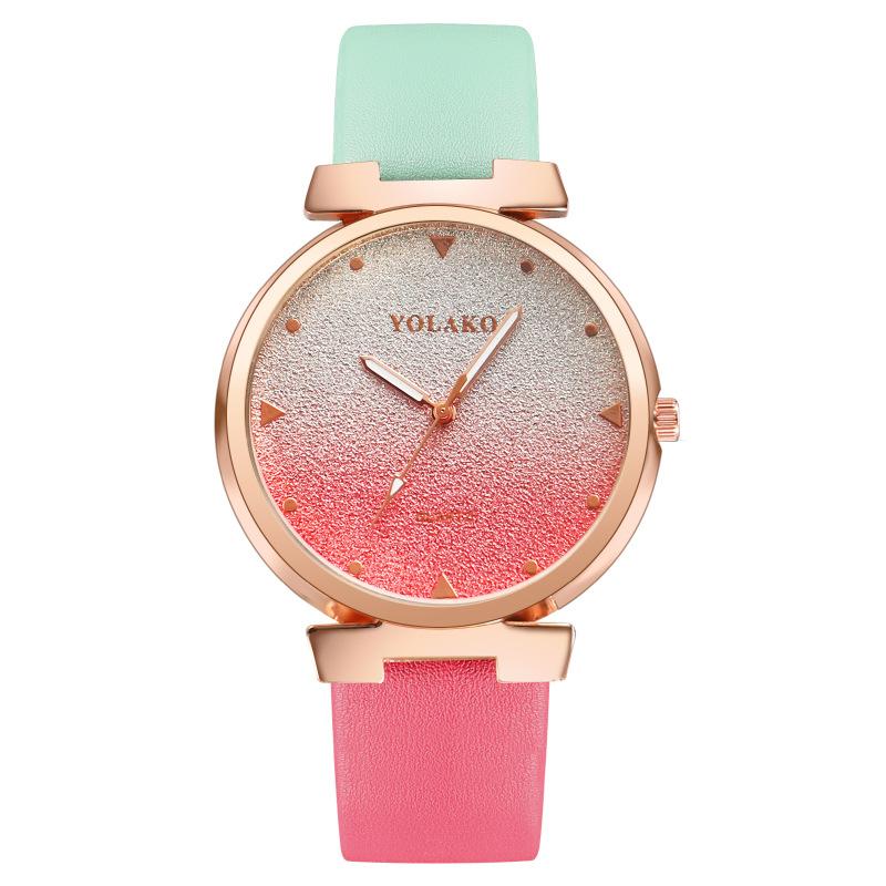 

Hot-selling fashion gradual change women s watch women s watch belt quartz women s watch processing customization