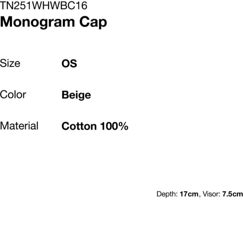 Thisisneverthat Monogram Cap Beige