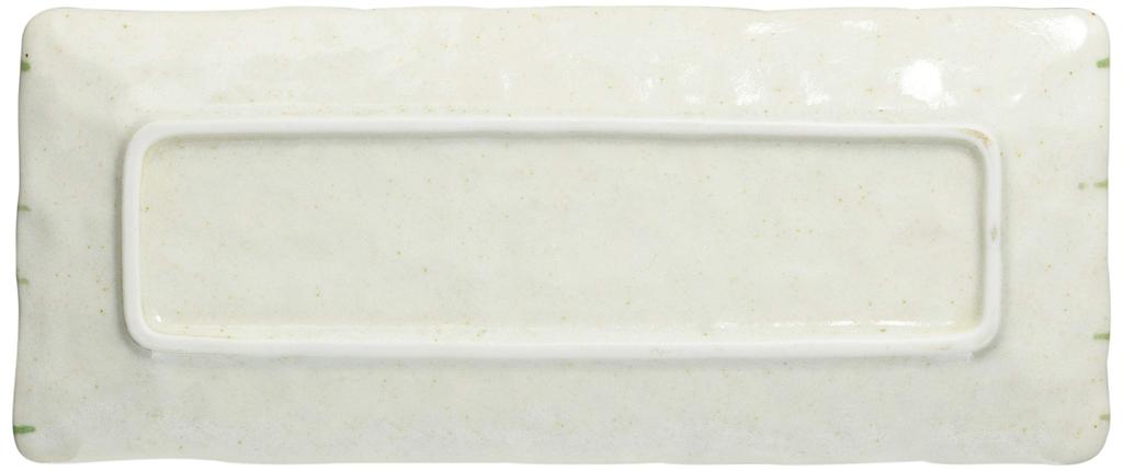 Mino Ware Saury Plate Konahiki Oribe Style 132-0515