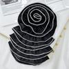 3D Flower Appliques Chest Floral Clothing Patches DIY Satin Fabric Clothing Applique  For Women