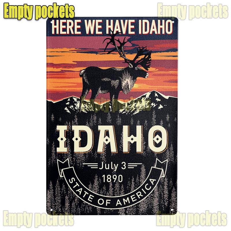 Vintage Metal Plate Kitchen Decoration Tin Sign Retro Decor Deer Garden Decoration Outdoor Forest Animal Posters On the Wall