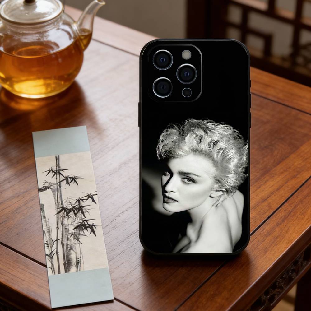 Singer M-Madonna Phone Case For iPhone 17, 16,15,14,13,12,11 Plus,Pro Max, Others Soft Black Cover iPhone16plus