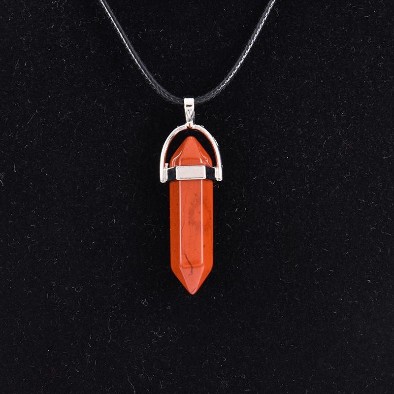 Natural Small Double Terminated Pendant Necklace, Chip Choker for Women Everyday Jewelry