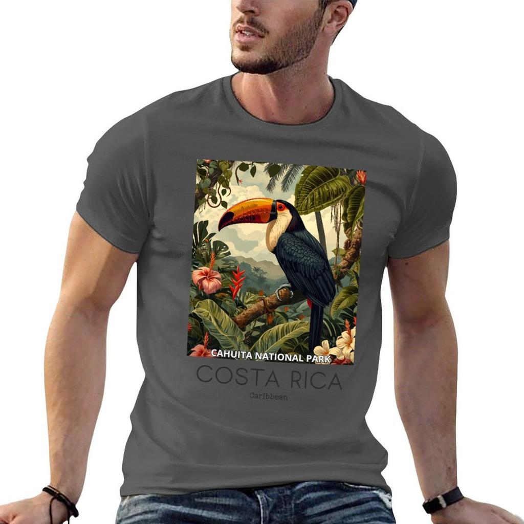 A Vintage Travel Illustration Of Cahuita National Park Costa Rica Tshirt T Shirt For Unisex Unisex Graphic T Shirt Tshirt