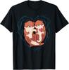 Cute Otter Valentine's Day T Shirt Love Otters Holding Hands