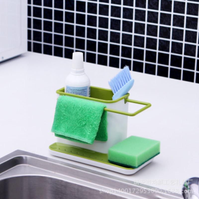 Kitchen Storage Rack Rag Finishing Rack Storage Rack Drain Rack Plastic Sponge Cleaning Ball Storage Rack