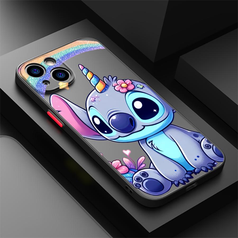 Case for iPhone 17 Pro Max 17e 7 8 SE Air XS XR 15 16 Plus 14 11 12 13 Mini Back Phone Cover Cartoon Stitch