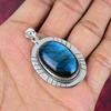 Labradorite Gemstone Jewelry, 925 Solid Sterling Silver Pendant For Her, Handmade Gorgeous Pendant For Love