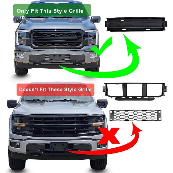 Front Bumper License Plate Brackets Holder Mounting For Ford F-150 F 150 2024 2025,Replacement For RL3Z17A385AA RL3Z-17A385-AA (May Not Fully Fit