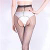 Oil Shiny Smooth Pantyhose High Waist Sheer Glossy Tights Ultra-thin Open Crotch Sexy Lingerie Women Club Style Stockings