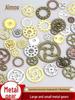 Mixed Color Metal Sawtooth Gear Ornament Epoxy Resin DIY Kit