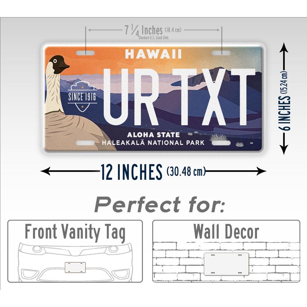 Personalized Hawaii National Park Custom Text Metal Tin Sign Decorative Wall Art 8x12 Inch