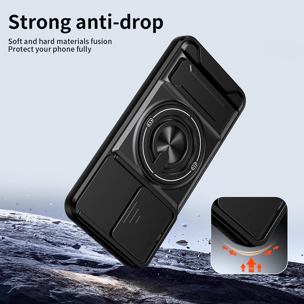 KEYSION Magnetic Phone Case for OPPO Reno15 Pro Max 5G 15 F 5G Slide Camera Protection Upright Kickstand Ring Shockproof Cover