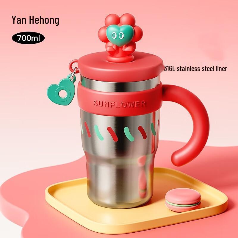 Fuguang 700ml Insulated Straw Tumbler with Handle