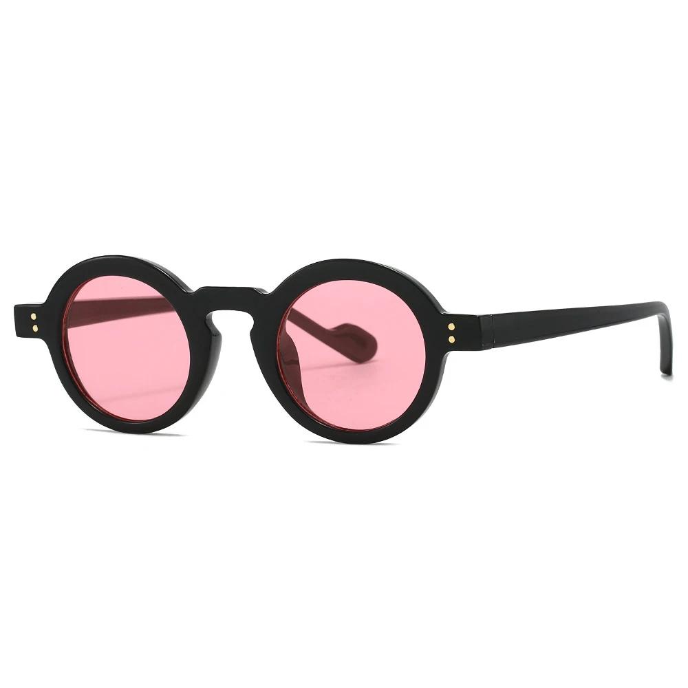 Small Frame Round Punk Sunglasses Women For Men Luxury Brand Designer Vintage Sunglasses Popular Hip Hop Rivet Eyeglasses UV400