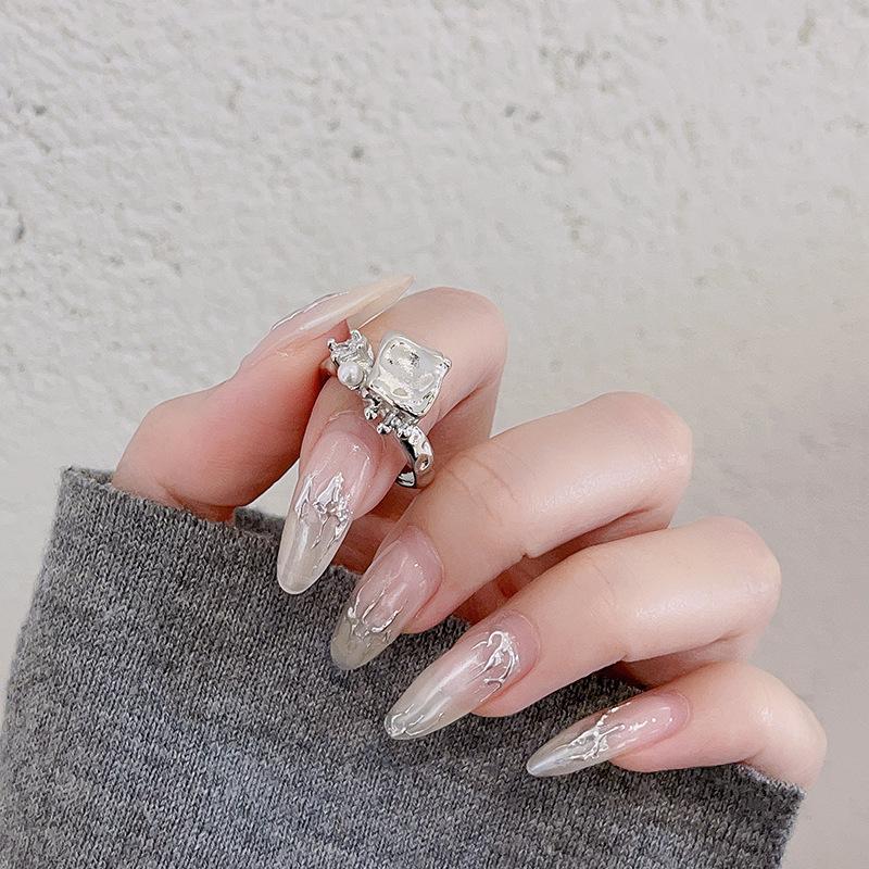 Ring Women'S Tide Cool Lava Irregular Personality Niche Design High Sense Index Finger Ring Fashion Personality Exaggerated Jewelry