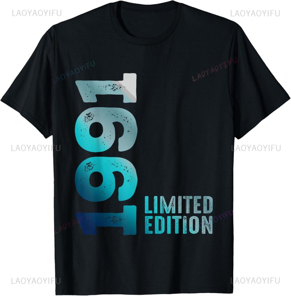 Vintage Limited Edition 35th Birthday Gifts Men Women 35 Years Old 1991 TShirt Cotton Graphic T Shirts Short Sleeve Camiseta