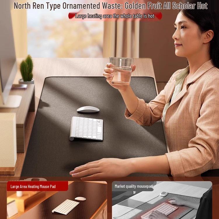 Extra Large Heating Desk Mouse Pad: Winter Hand Warmer Mat Official 30-Day Free Trial