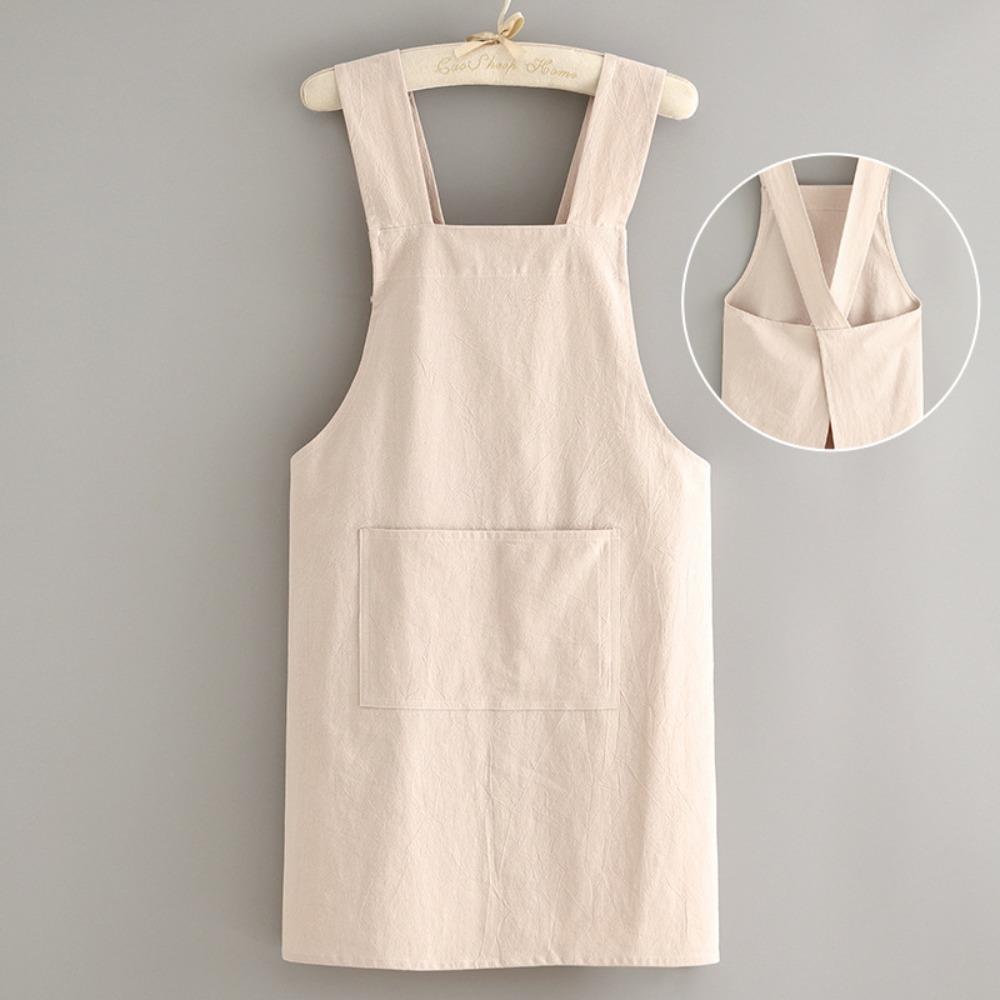 Breathable Kitchen Cooking Apron Anti Fouling Work Clothes Unisex Adult Cotton Aprons  Dining