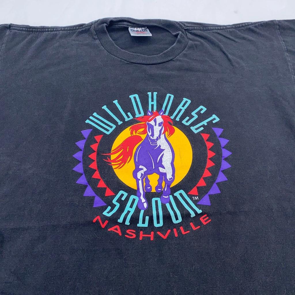 Vintage 90s WILDHORSE SALOON NASHVILLE TENNESSEE T-Shirt LARGE/XL Country Music