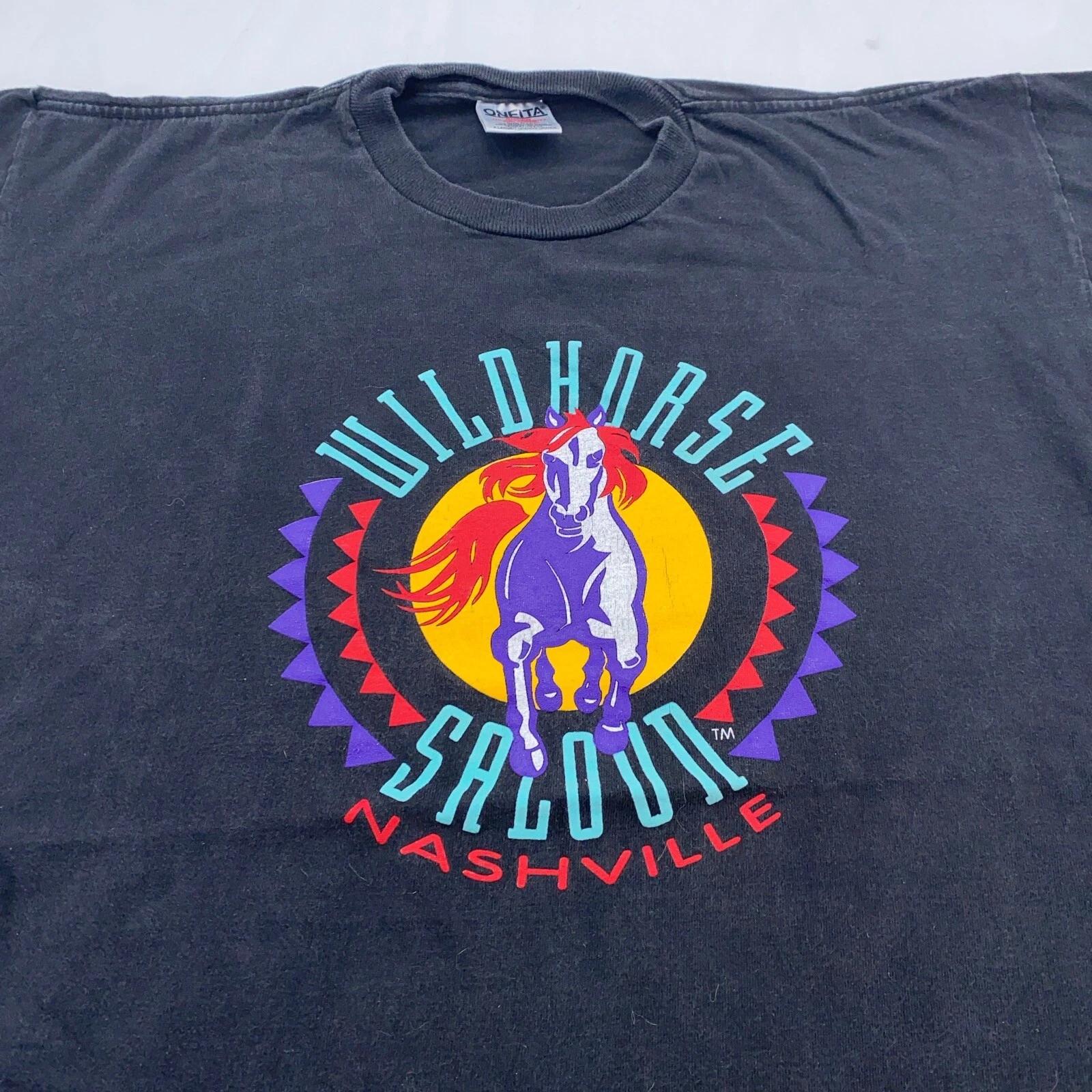 винтажная футболка 90-х WILDHORSE SALOON НЭШВИЛЛ ТЕННЕССИ РАЗМЕР L/XL кантри-музыка 2XL