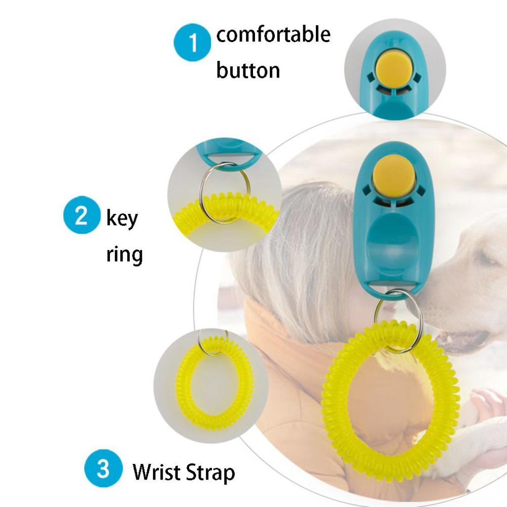 Training Portable with Wrist Strap Cute Dog Clicker Dog Whistle Puppy Training Accessories Dog Toy