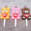 New Three-dimensional Hug Bear Birthday Candle Ins Korean Style Children's Cute Teddy Cute Pet Cake Decoration Candle