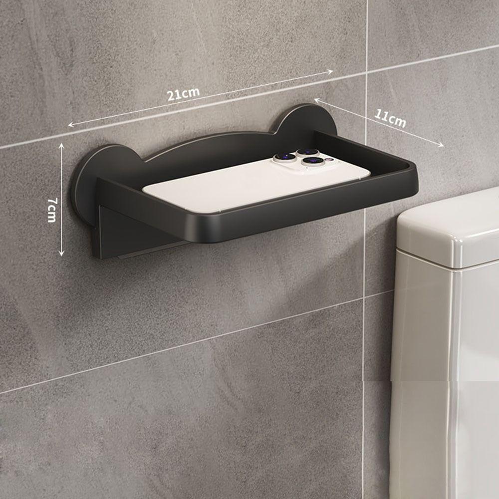 No Punching Toliet Roll Holder Wall Mounted Tissue Box Useful Mobile Phone Rack Home